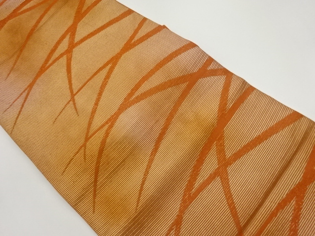 絽綴れ草葉模様織出し名古屋帯